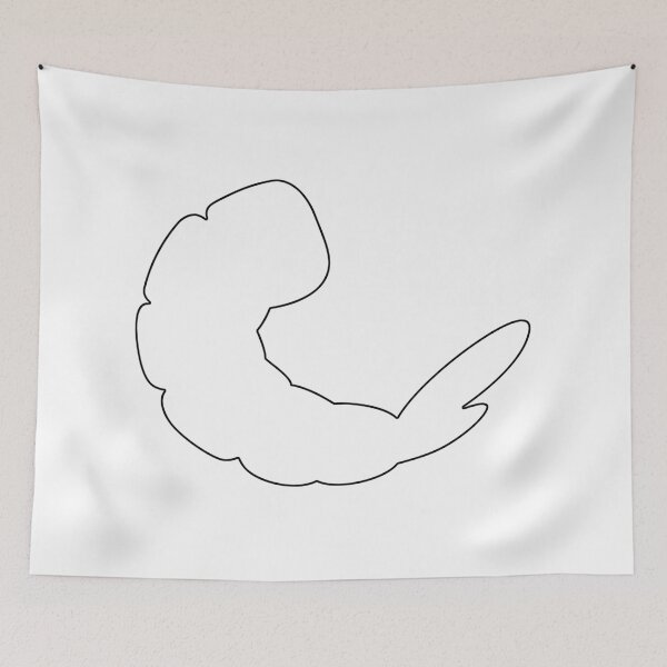 Item preview, Plain Lil Shrimp Stencil designed and sold by StencilGifts.