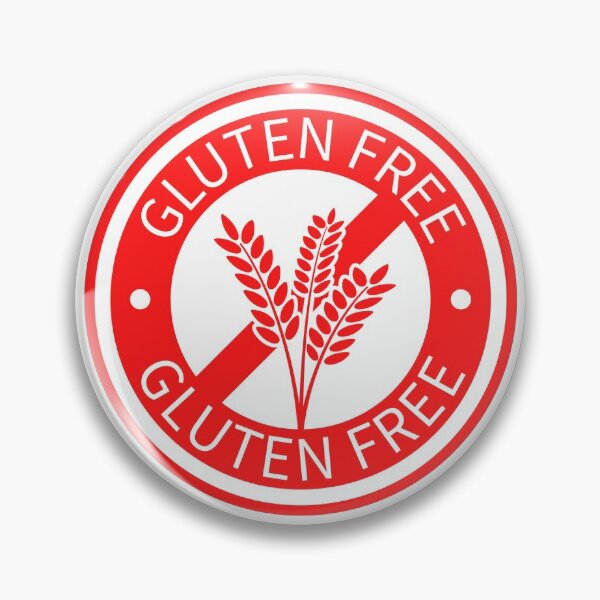 Item preview, Red gluten free circle logo designed and sold by GlutenFreeTee.
