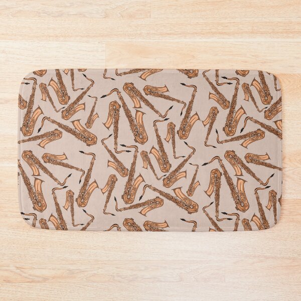 Item preview, Tenor Saxophone Musical Instrument Pattern Natural designed and sold by jasmijndeklerk.