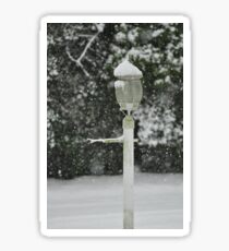 Lamp in Snow, As Is Sticker