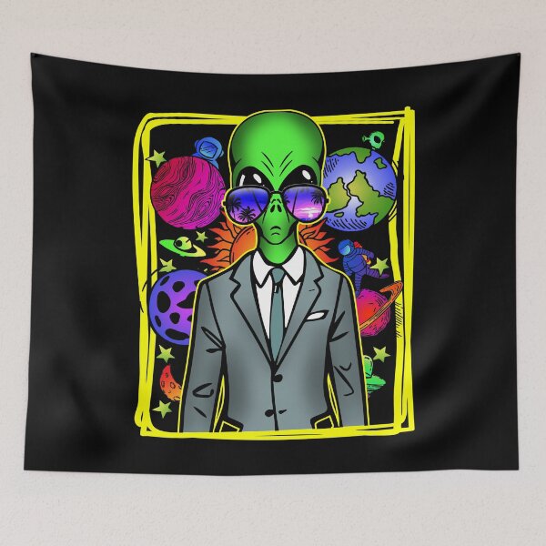 Item preview, Trippy business alien graphic art meme designed and sold by Infdesigner.
