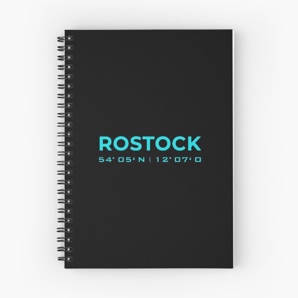 Item preview, Home Rostock with coordinates in blue neon design designed and sold by Blue-Fairy.