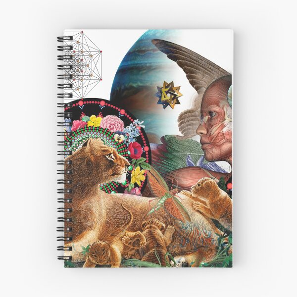 Item preview, Lioness  and Cubs Mystical Surreal Vintage Art  designed and sold by Mystikos Art.