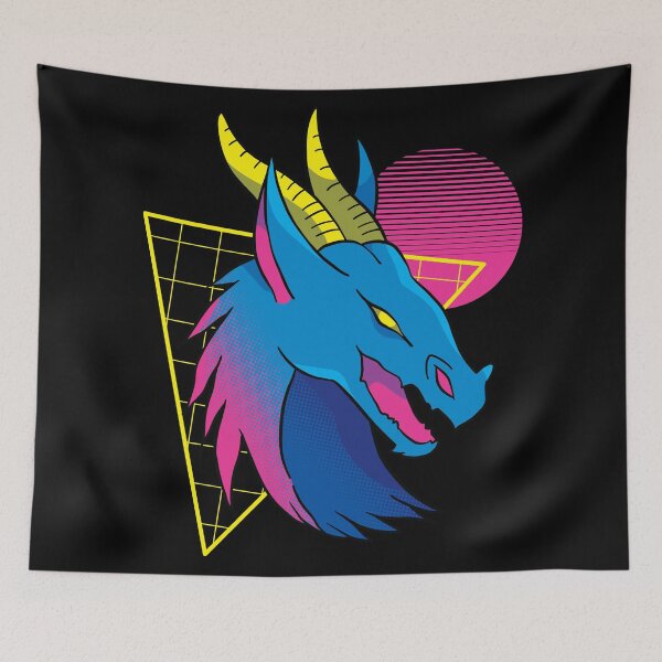 Item preview, Vaporwave Dragon designed and sold by infleims.