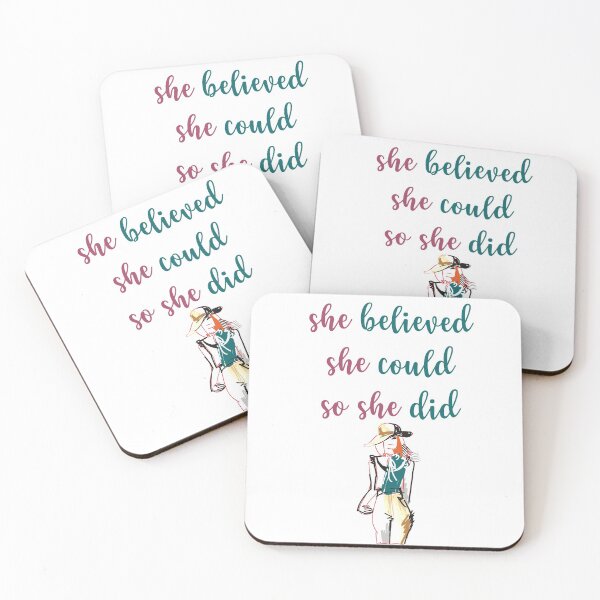Item preview, She Believed, She Could, So she Did  designed and sold by OMCreative.