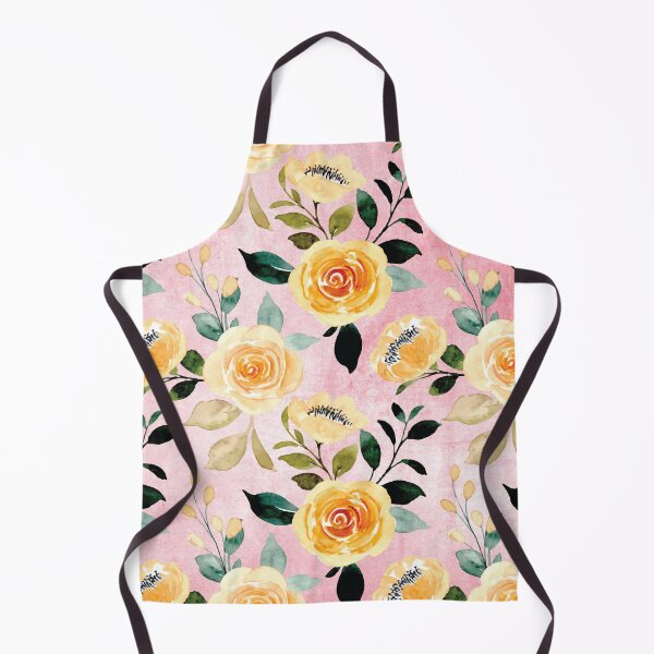 Item preview, Vintage Yellow Roses on Faded Coral designed and sold by aprincessinsp.