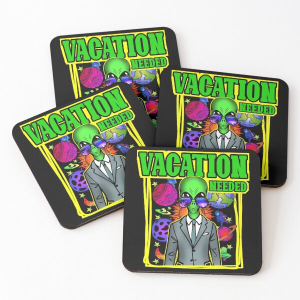 Item preview, Vacation needed! Trippy businessman alien graphic/ typo art meme designed and sold by Infdesigner.