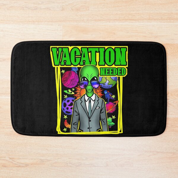 Item preview, Vacation needed! Trippy businessman alien graphic/ typo art meme designed and sold by Infdesigner.