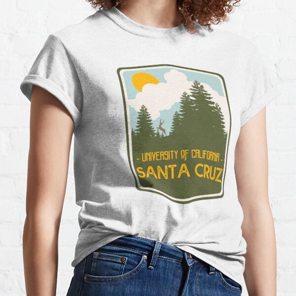 UCSC Santa Cruz Forest with Deer (yellow) Classic T-Shirt