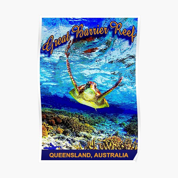 Poster Australie Impression De La Grande Barriere De Corail Par Posterbobs Redbubble