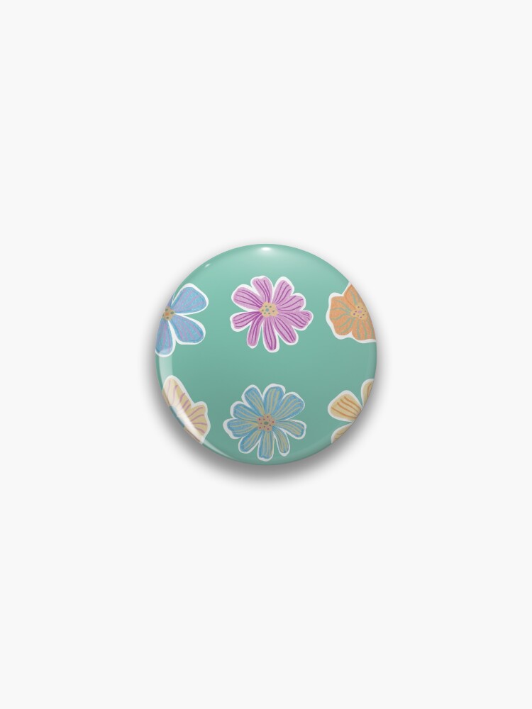 Thumbnail 1 of 3, Pin, Springtime flowers designed and sold by RachelSingh.