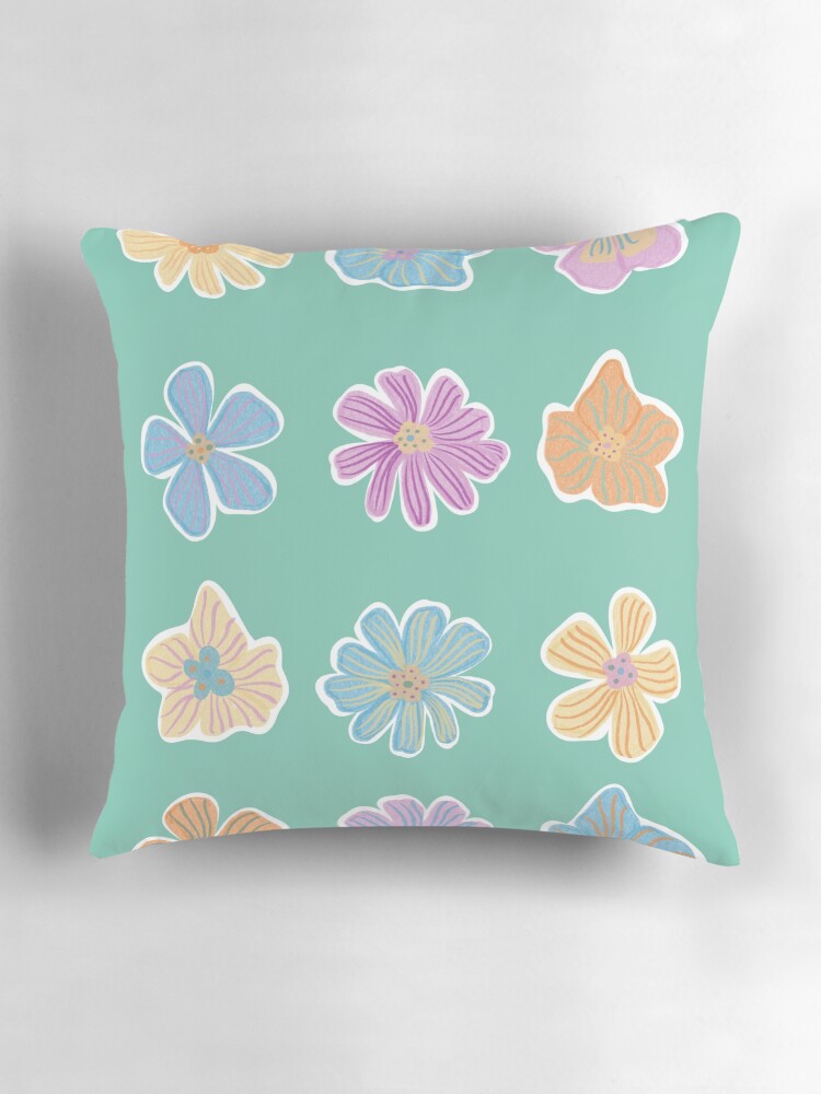 Thumbnail 3 of 4, Pillow, Springtime flowers designed and sold by RachelSingh.