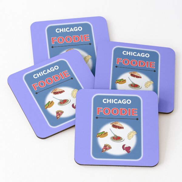 Item preview, Chicago Foodie - Light Blue Background designed and sold by ThisNThatImages.