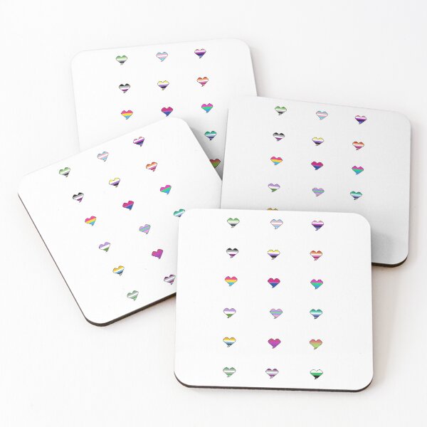 Item preview, Lgbtq+ Pixel Hearts designed and sold by Tea vee.