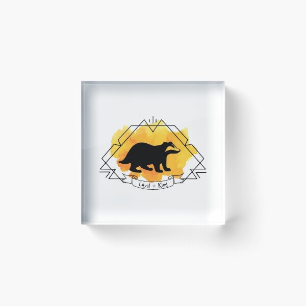 Huffle Badger Emblem Loyal Kind T-shirt Sticker Phone Case Acrylic Block