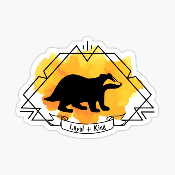 Huffle Badger Emblem Loyal Kind T-shirt Sticker Phone Case Sticker