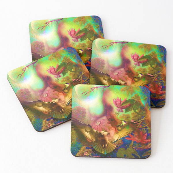 Item preview, Neon Vapor Love Floral Botanical Surreal Vintage Art  designed and sold by Mystikos Art.