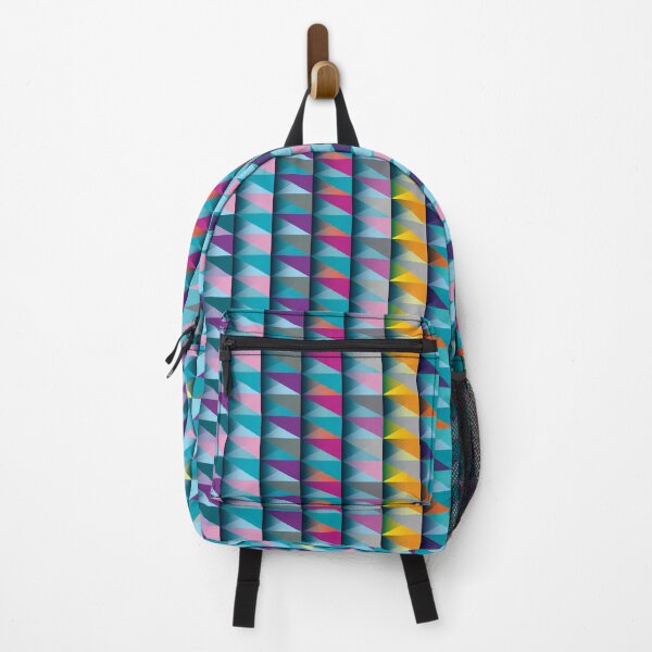 Item preview, Blue triangles and stripes pattern designed and sold by IngaDesign.