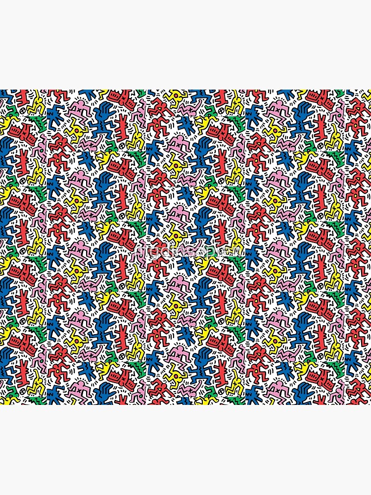 Thumbnail 6 of 6, Throw Blanket, Haring pop art designed and sold by mgdlnsapien.