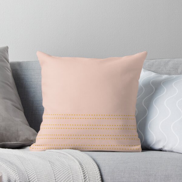 Item preview, Zoe Painted Dot Stripe Minimalist Pattern in Blush Pink and Marigold designed and sold by kierkegaard.