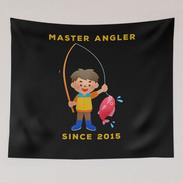 Item preview, Master Angler Since 2015 Boy With a Fish designed and sold by KeysTreasures.