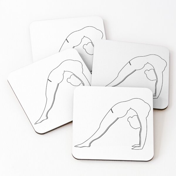 Item preview, Plain Back Bend Yoga Stretching Stencil designed and sold by StencilGifts.