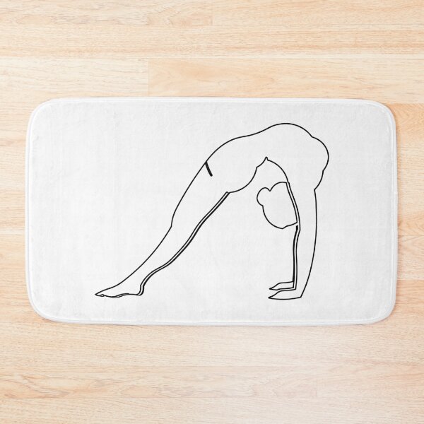 Item preview, Plain Back Bend Yoga Stretching Stencil designed and sold by StencilGifts.