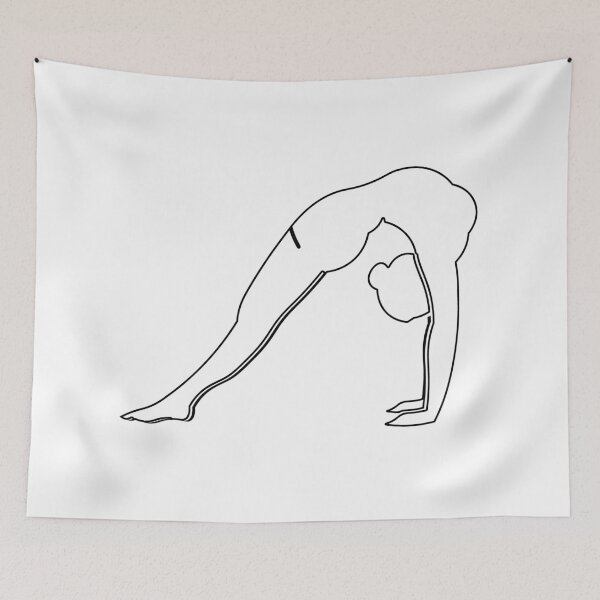 Item preview, Plain Back Bend Yoga Stretching Stencil designed and sold by StencilGifts.