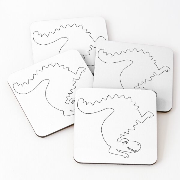Item preview, Plain Cute Handstand Dinosaur Stencil designed and sold by StencilGifts.