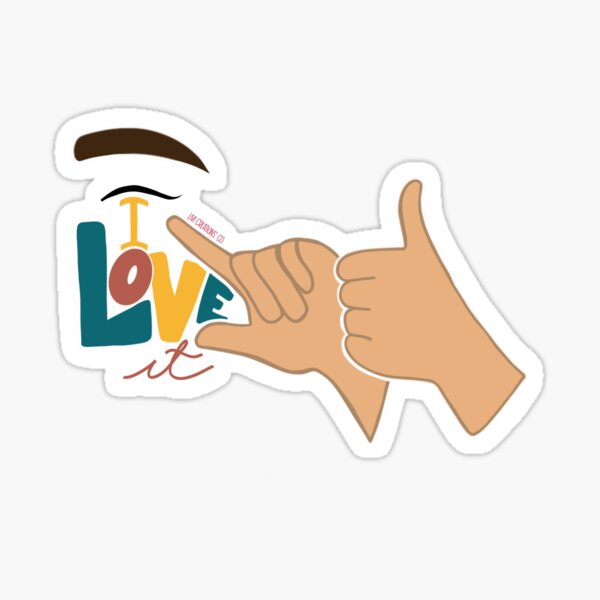 Auslan ¡Me encanta! Pegatina