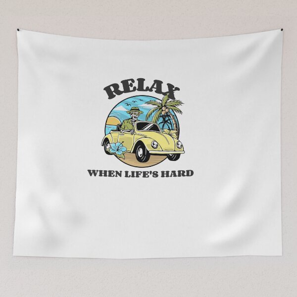Item preview, Relax When Life's Hard - summer vibe skeleton designed and sold by GLwithUs.