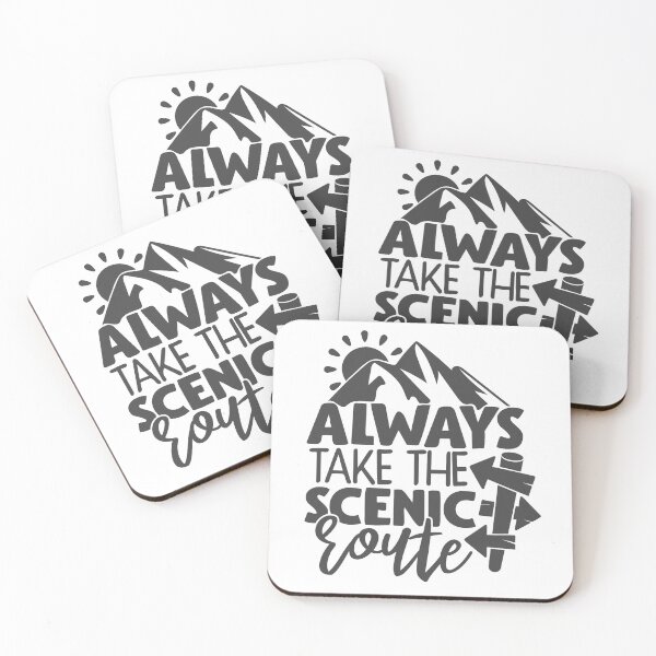 Item preview, Always take the scenic route | Camping quote designed and sold by Mihai Badea.