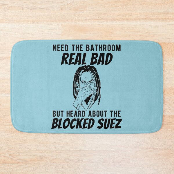 Item preview, Funny pun, parody, ever given, evergreen, suez canal, sewers, suez blocked, toilet humour, dad joke, trade disaster, 2021, out of order designed and sold by Ransyn Art.