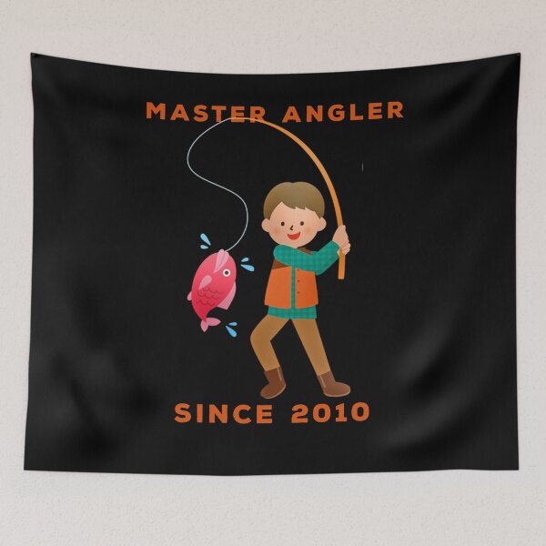 Item preview, Master Angler Since 2010 Boy With a Fish designed and sold by KeysTreasures.