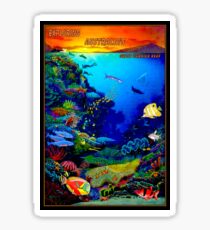 "QUEENSLAND AUSTRALIA" Great Barrier Reef Travel Print Sticker