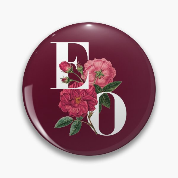 Item preview, E O Monogram Initials Floral Design | Customized Name Initial Uppercase Alphabetic Letters designed and sold by ZeeZooo.