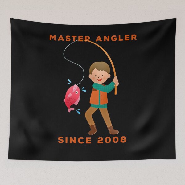 Item preview, Master Angler Since 2008 Boy With a Fish designed and sold by KeysTreasures.