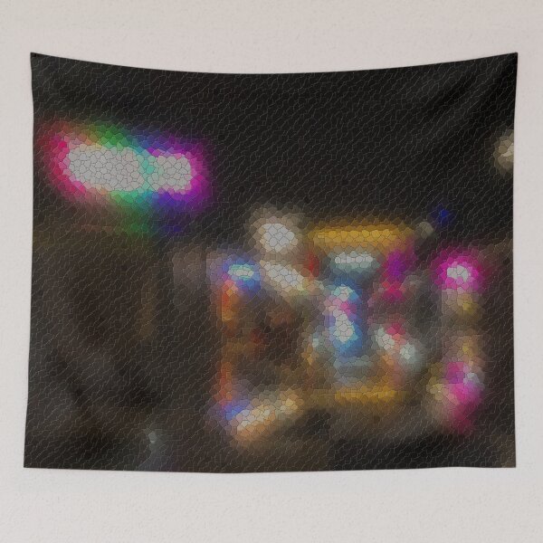 Item preview, Rainy Midnight Night Market In Taiwan Mosaic designed and sold by viqysarthouse.