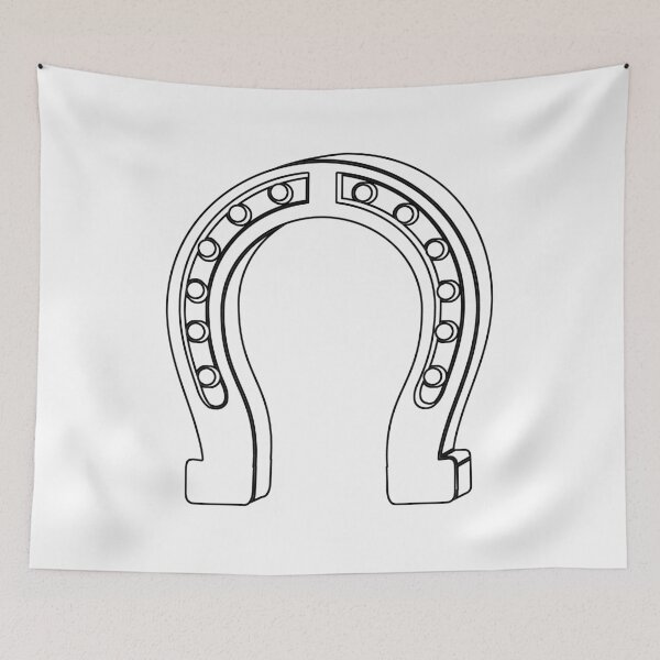 Item preview, Plain Lucky Horse Shoe Stencil  - Diy Color Me In designed and sold by StencilGifts.