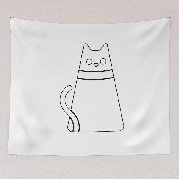 Item preview, Plain Cute Cat Stencil - Diy Color Me In designed and sold by StencilGifts.