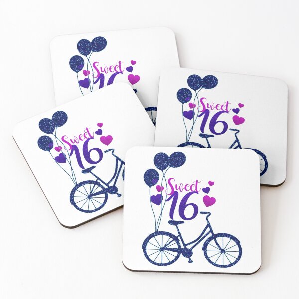 Item preview, Sweet Sixteen - Blue Glitter Bicycle designed and sold by sgmydesigns.
