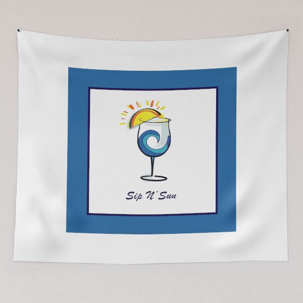 Item preview, Sip N' Sun- color border designed and sold by CoastalCocktail.