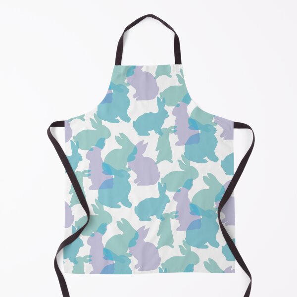 Item preview, Bunny Rabbit - Fun Green, Blue, and Purple Rabbit Silhouette Pattern designed and sold by TheRainbowRoom.