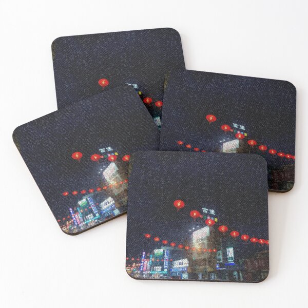 Item preview, City Lanterns Night Hues Mosaic designed and sold by viqysarthouse.