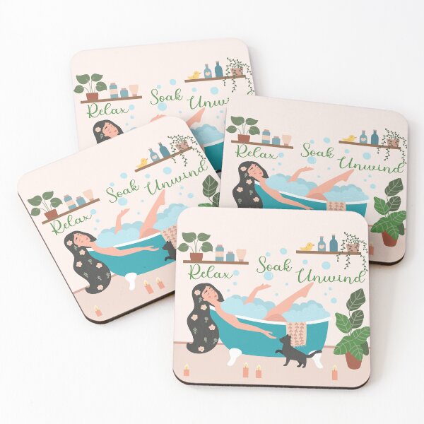 Item preview, Relax Soak and Unwind - Relaxation Bathroom Wall Room Decor designed and sold by GypsyMagic.