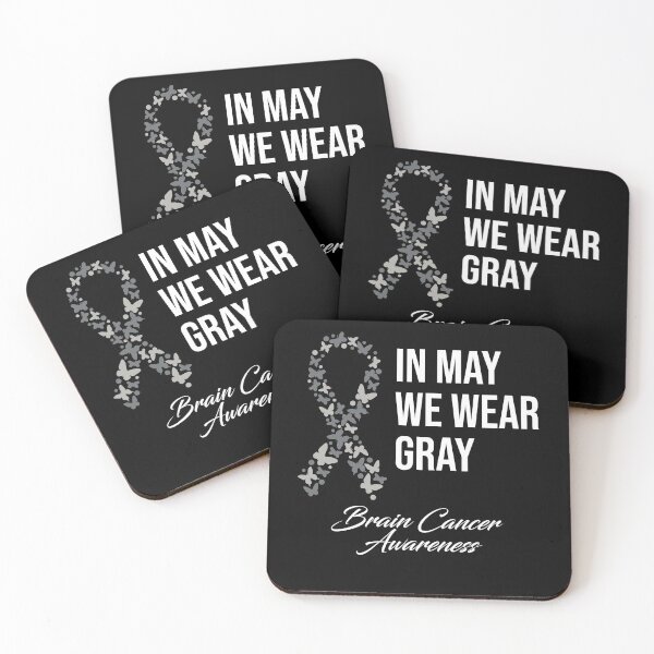 Item preview, In May We Wear Gray Brain Cancer Awareness Ribbon Butterflies designed and sold by RedQuality.