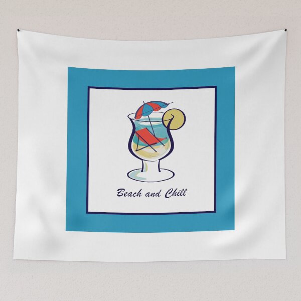 Item preview, Beach and Chill- color border designed and sold by CoastalCocktail.