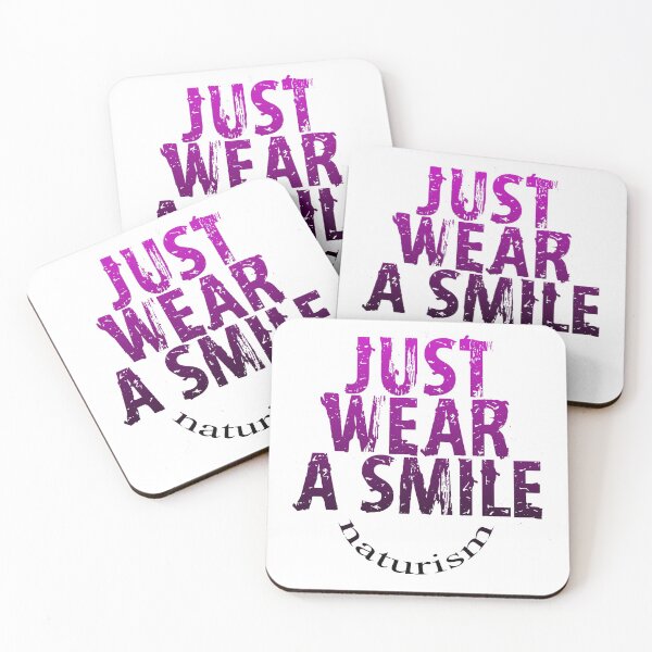 Item preview, Just wear a smile Naturism Naturist Nudist Lifestyle Slogan designed and sold by NaturistGifts.