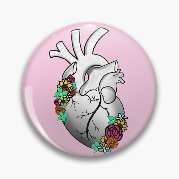 Item preview, Anatomical Heart with Flowers designed and sold by PreMDDesigns.