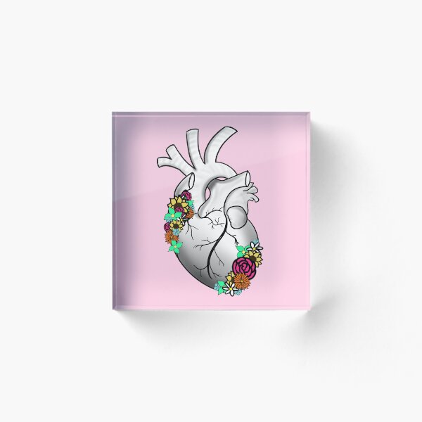 Item preview, Anatomical Heart with Flowers designed and sold by PreMDDesigns.